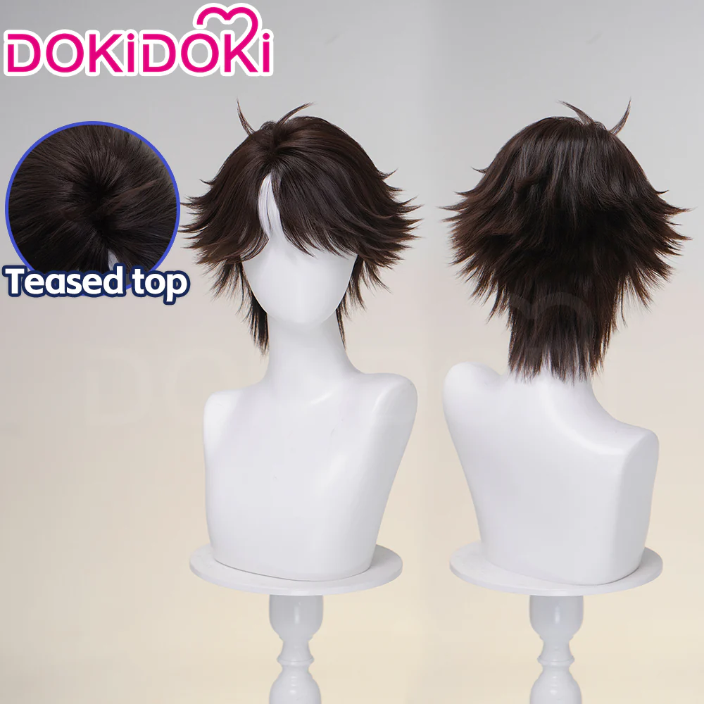 【Ready For Ship】DokiDoki Anime TO BE HERO X Cosplay Lin Ling Wig Short Dark Brown Hair Linling
