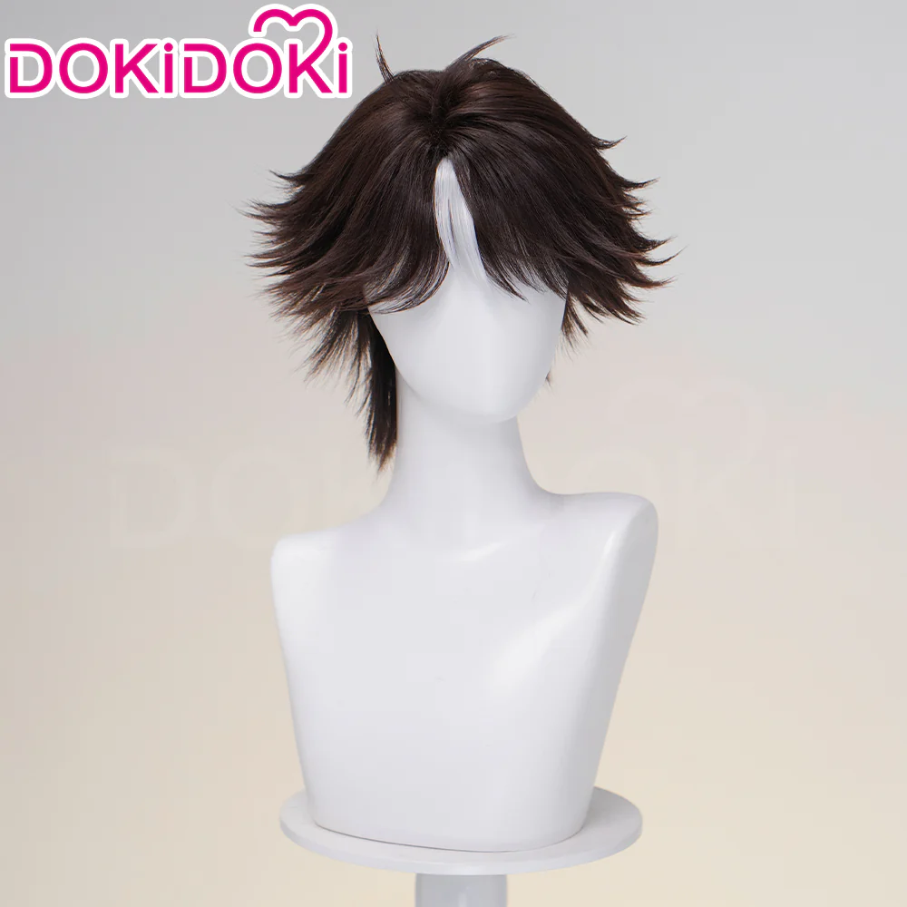 【Ready For Ship】DokiDoki Anime TO BE HERO X Cosplay Lin Ling Wig Short Dark Brown Hair Linling - Image 3