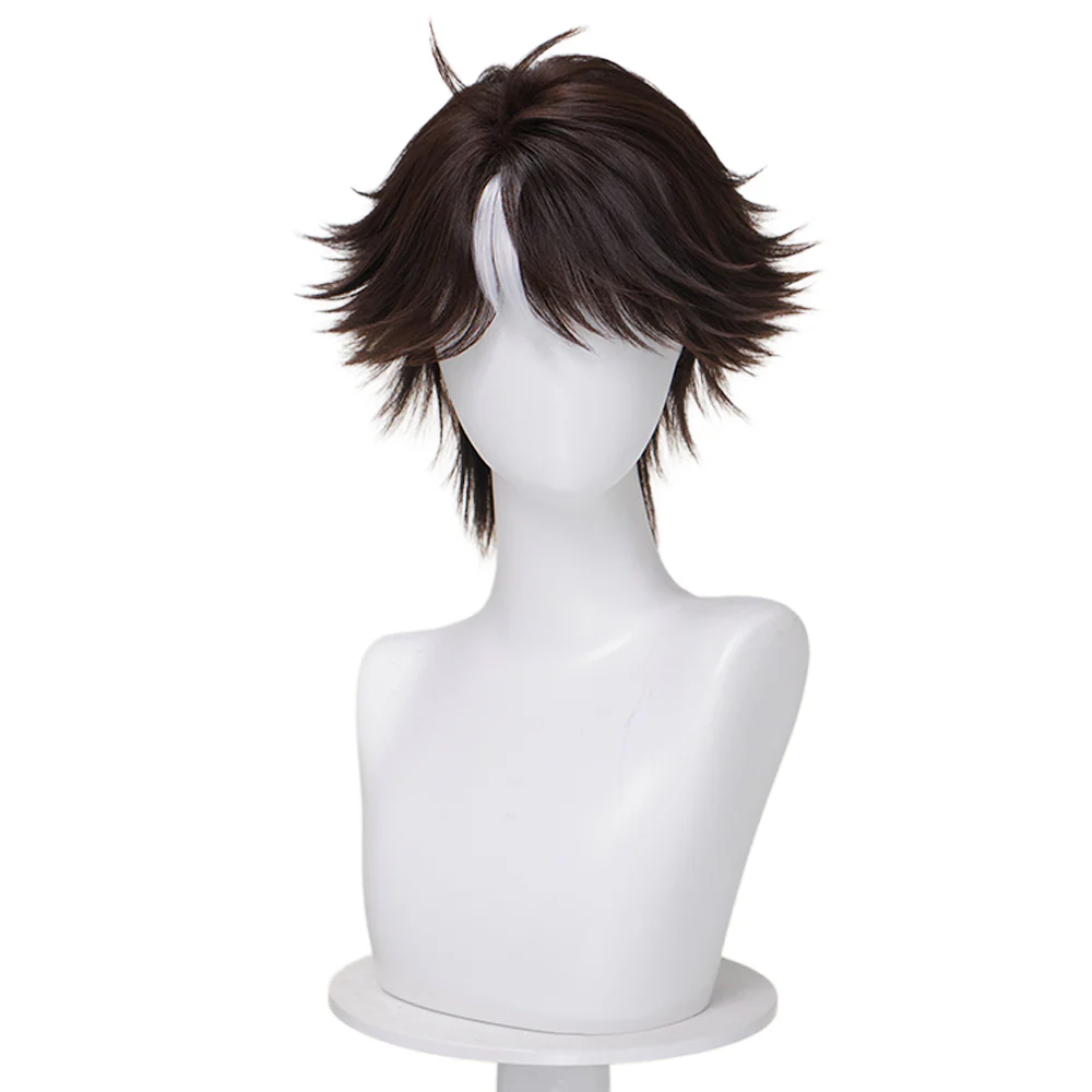 【Ready For Ship】DokiDoki Anime TO BE HERO X Cosplay Lin Ling Wig Short Dark Brown Hair Linling - Image 5