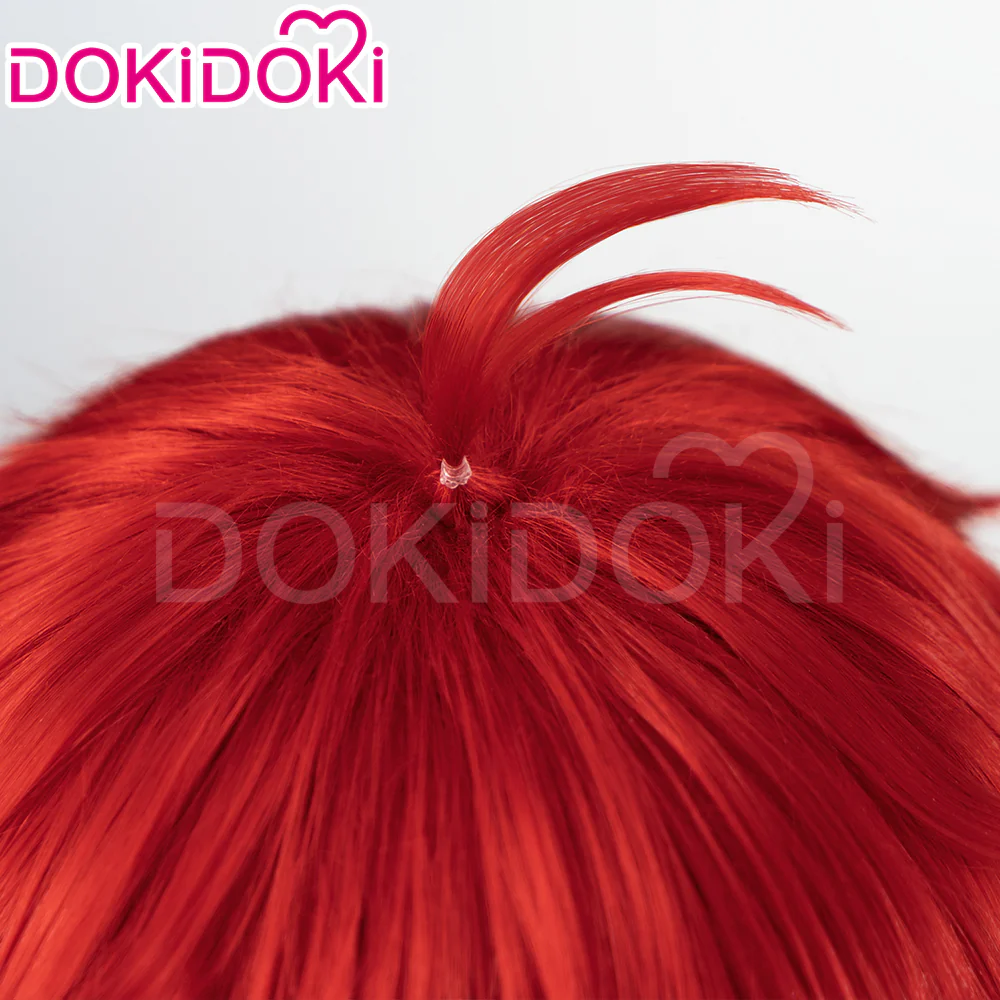 【Ready For Ship】DokiDoki Anime Wind Breaker Cosplay Chika Takiishi Wig Long Straight Red Yellow Gradient Hair - Image 4