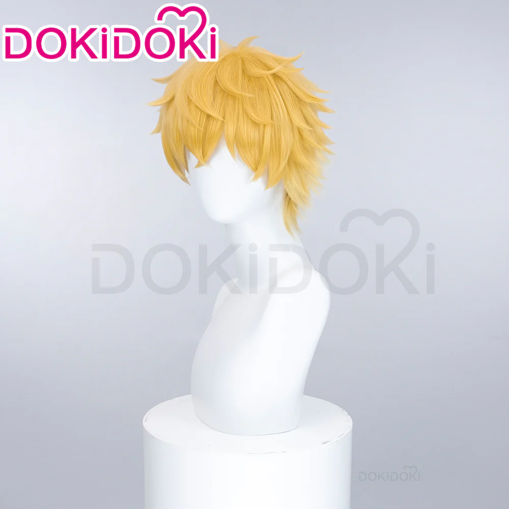 DokiDoki Anime Wind Breaker Cosplay Akihiko Nirei Wig Short Straight Yellow Hair - Image 3