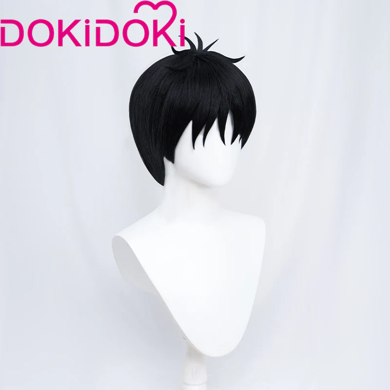 DokiDoki Anime Zom 100: Bucket List of the Dead Cosplay Akira Tendo Wig Short Black Hair - Image 2