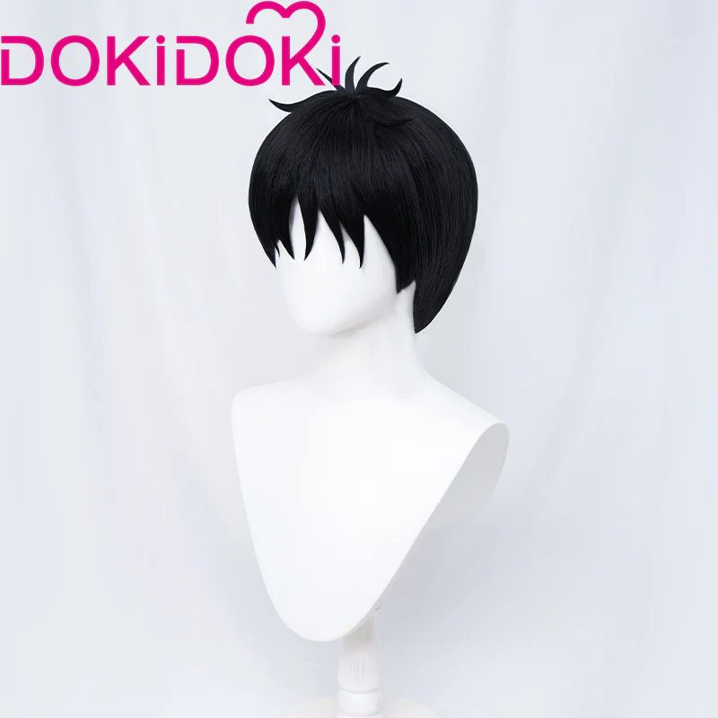 DokiDoki Anime Zom 100: Bucket List of the Dead Cosplay Akira Tendo Wig Short Black Hair - Image 3