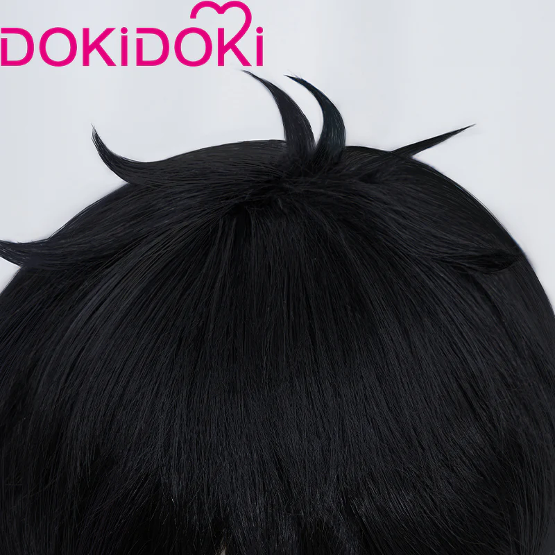 DokiDoki Anime Zom 100: Bucket List of the Dead Cosplay Akira Tendo Wig Short Black Hair - Image 4