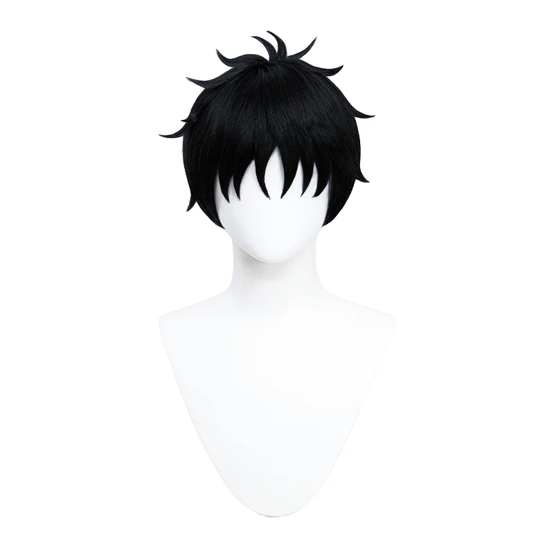 DokiDoki Anime Zom 100: Bucket List of the Dead Cosplay Akira Tendo Wig Short Black Hair - Image 5
