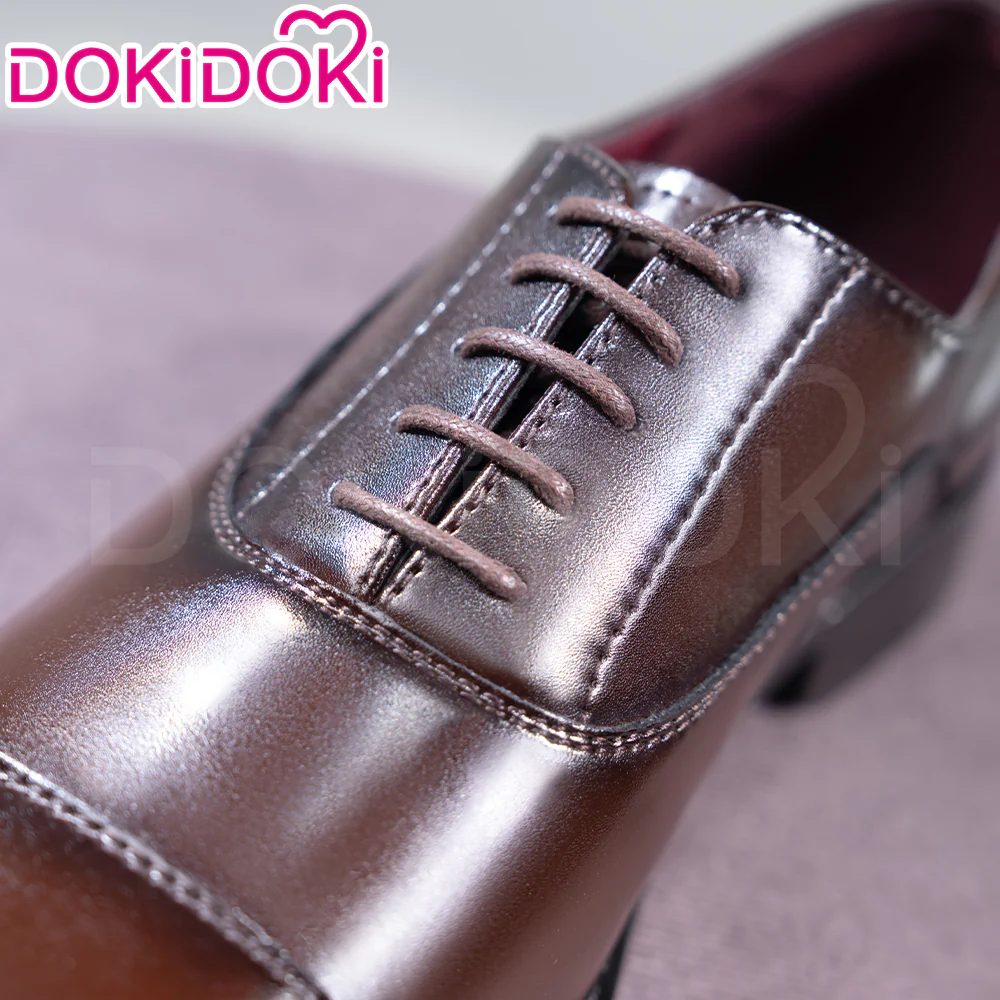 DokiDoki Basic Shoes Classic Brown Leather Cap Toe Oxford Dress Shoes - Image 4