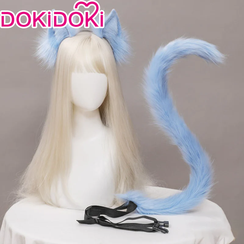 【In Stock】DokiDoki Cosplay Cat Ears Tail Lolita Cute White/Pink/Black/Grey/Wine Red/Light Blue/Camel/Purple Cat Ears Tail - Image 3