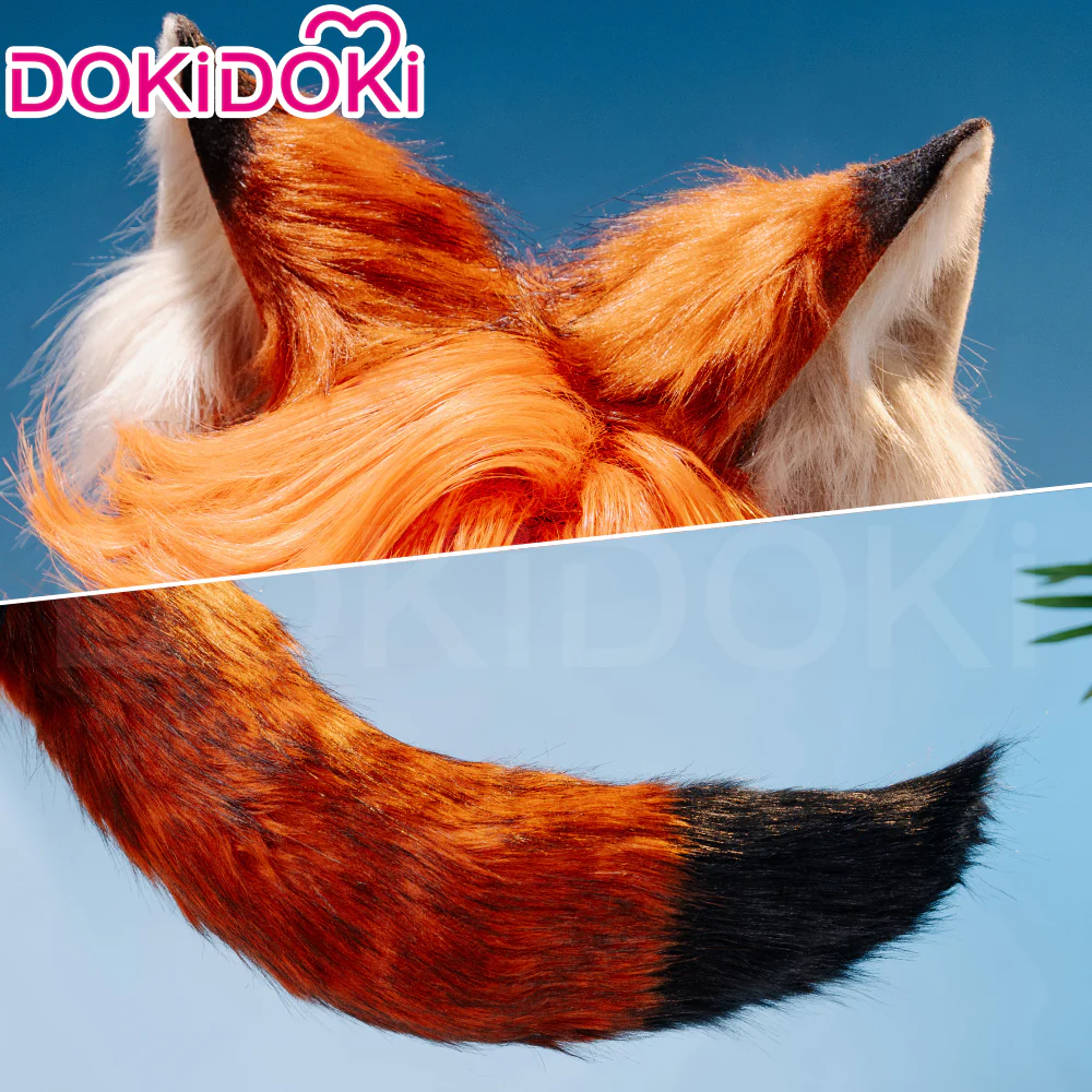 【Ready For Ship】DokiDoki Cosplay Orange Fluffy Ear Tail