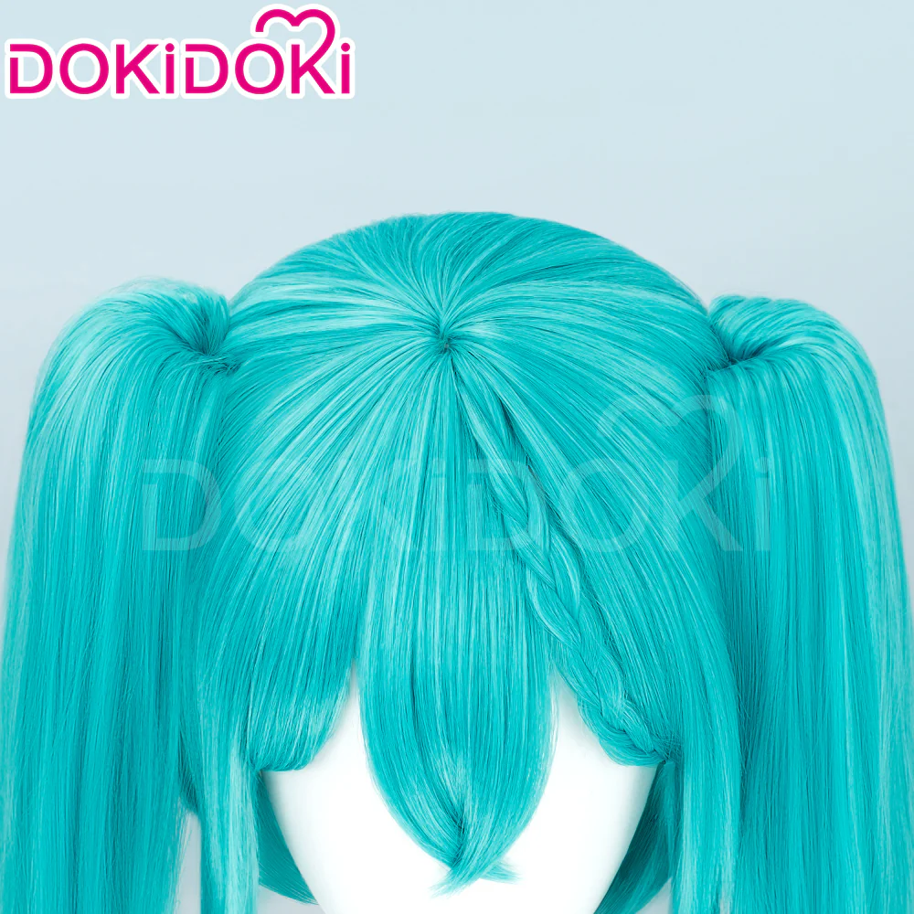 【Ready For Ship】DokiDoki Cosplay Wig 2023 Racing Suits Style Long Straight Blue Hair - Image 4