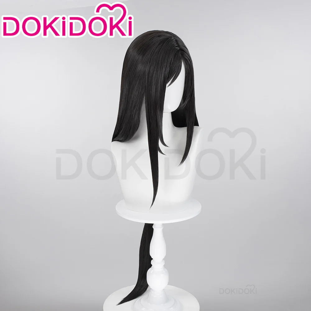 【Partially Ready For Ship】DokiDoki Tiifa Lockhhart Wig / Earrings Women Long Black Tied Hair - Image 8