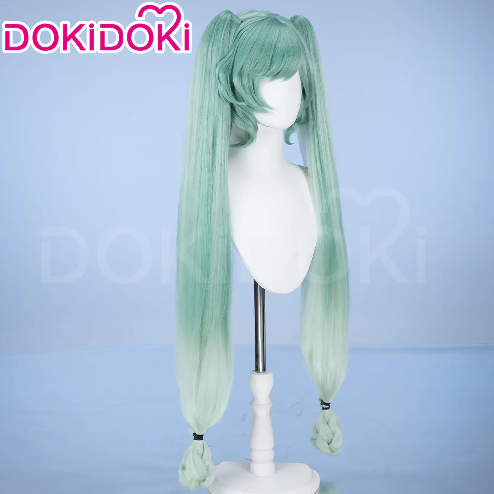 【Ready For Ship】DokiDoki Game 2024 Snow Wig Long Straight Green Hair - Image 2