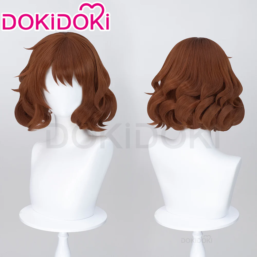 【Ready For Ship】DokiDoki Game Anime Sound! Euphonium Cosplay Oumae Kumiko Wig Short Curly Brown Hair
