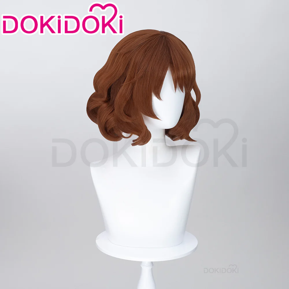 【Ready For Ship】DokiDoki Game Anime Sound! Euphonium Cosplay Oumae Kumiko Wig Short Curly Brown Hair - Image 2