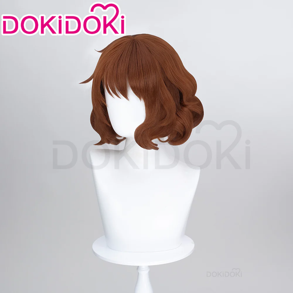 【Ready For Ship】DokiDoki Game Anime Sound! Euphonium Cosplay Oumae Kumiko Wig Short Curly Brown Hair - Image 3