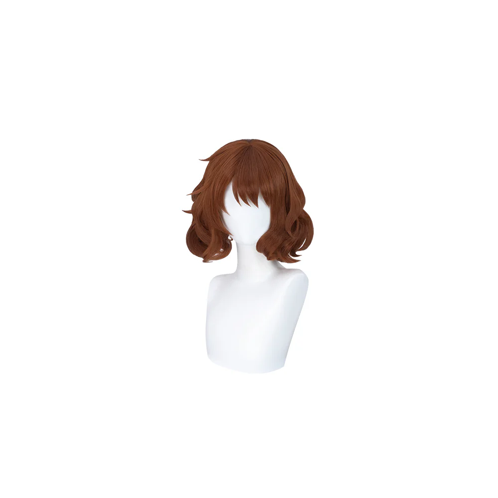 【Ready For Ship】DokiDoki Game Anime Sound! Euphonium Cosplay Oumae Kumiko Wig Short Curly Brown Hair - Image 5