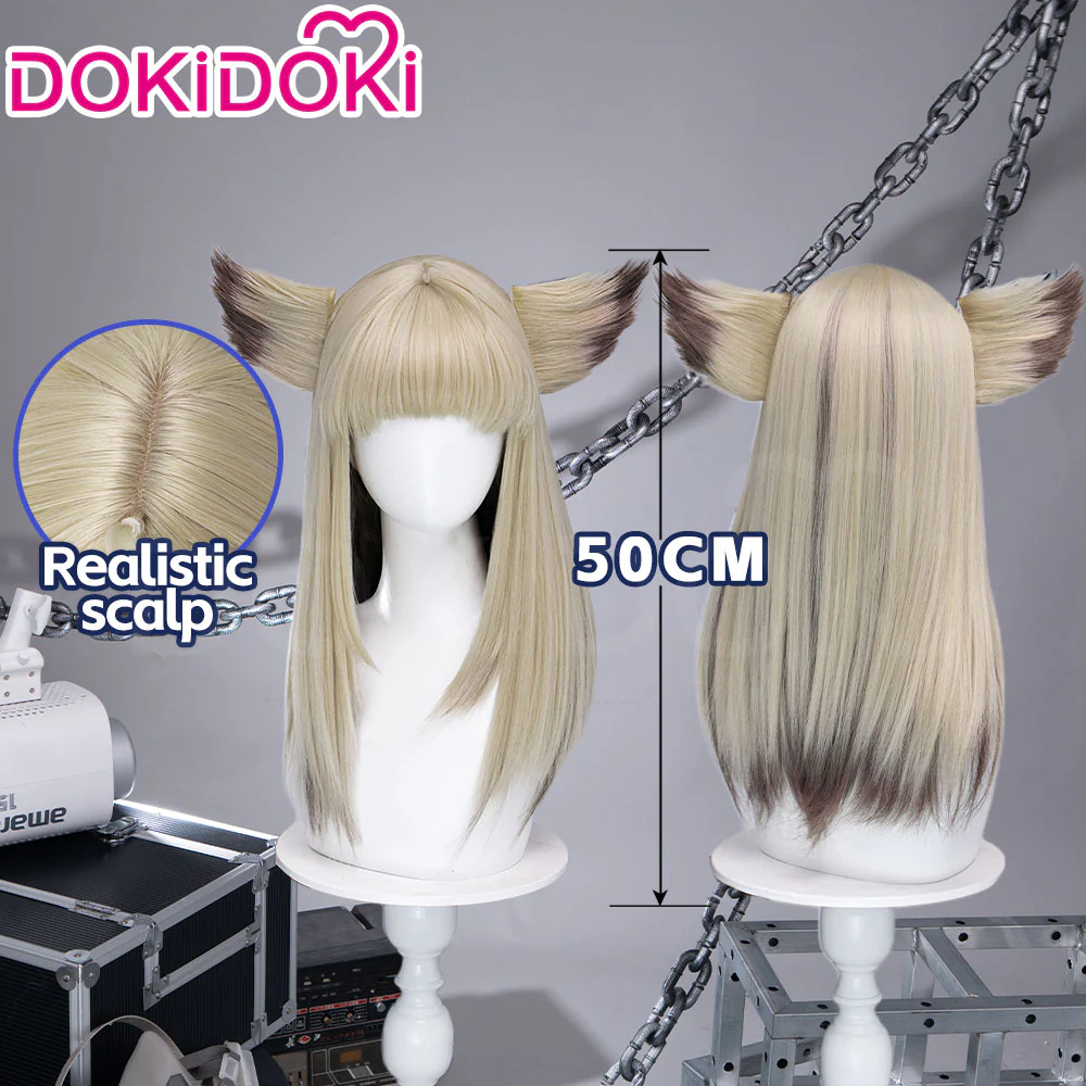 DokiDoki Game Arknights: Endfield Cosplay Perlica Wig Long Straight Silver Hair