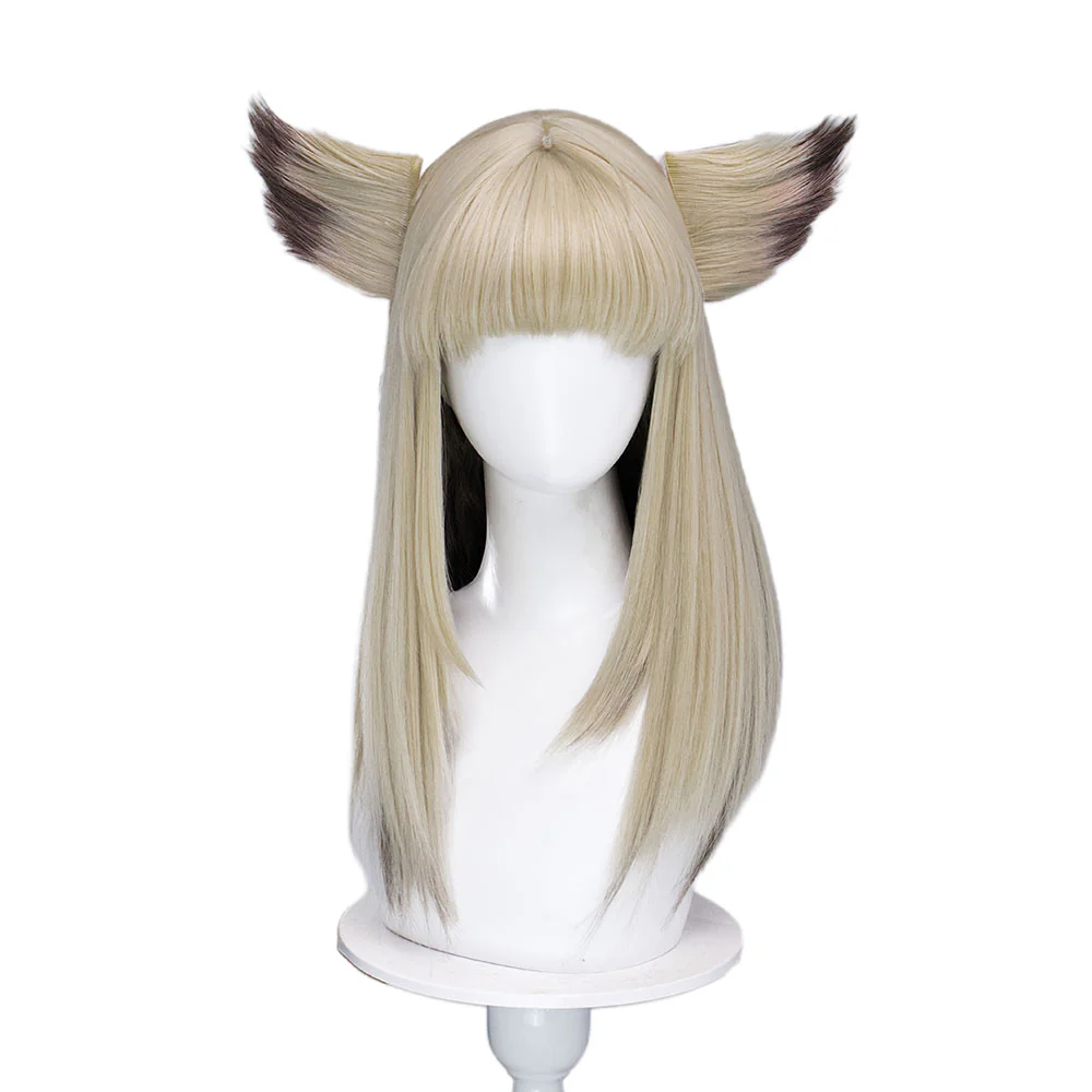 DokiDoki Game Arknights: Endfield Cosplay Perlica Wig Long Straight Silver Hair - Image 2