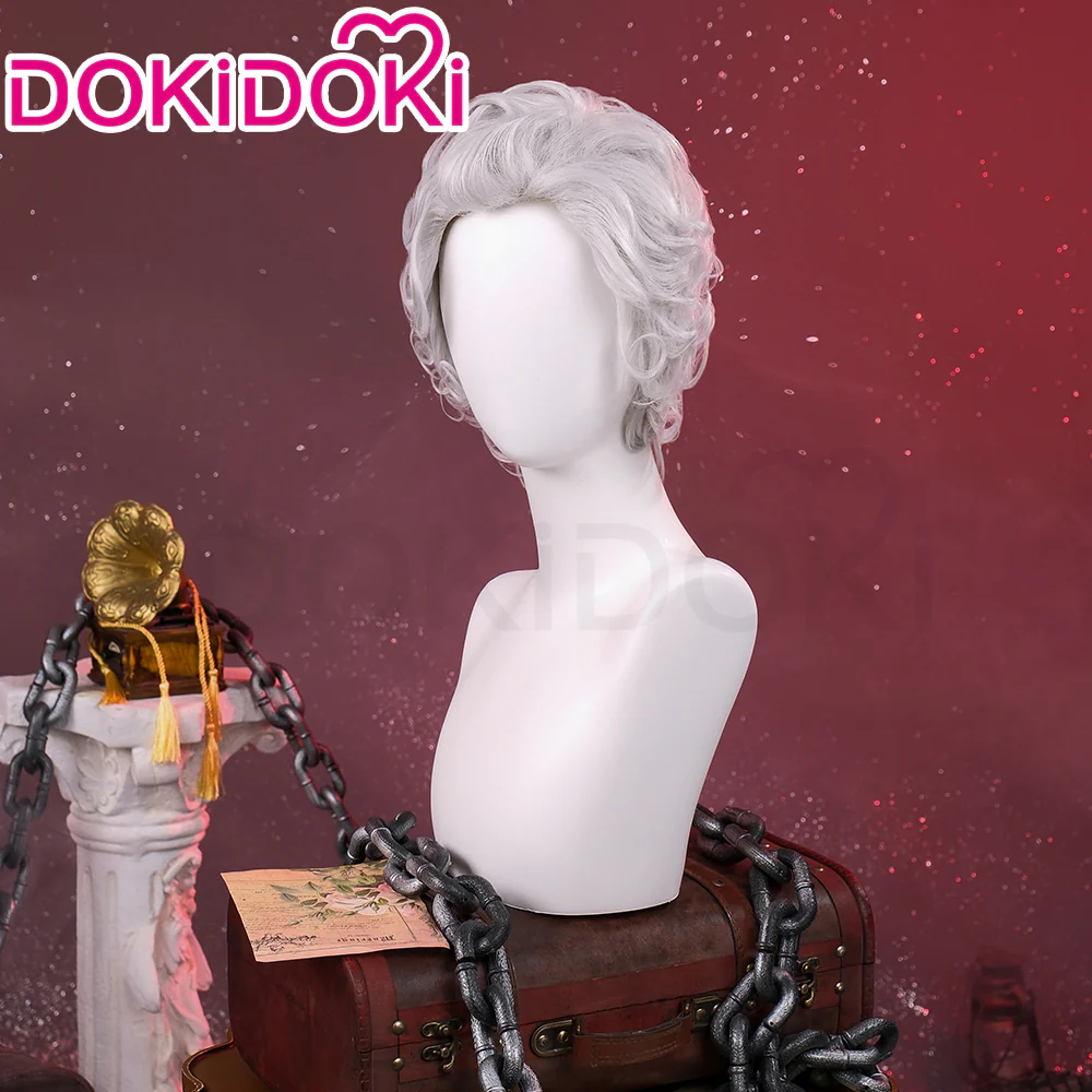 【Ready For Ship】DokiDoki Game Cosplay Short Curly Silver Wig - Image 2