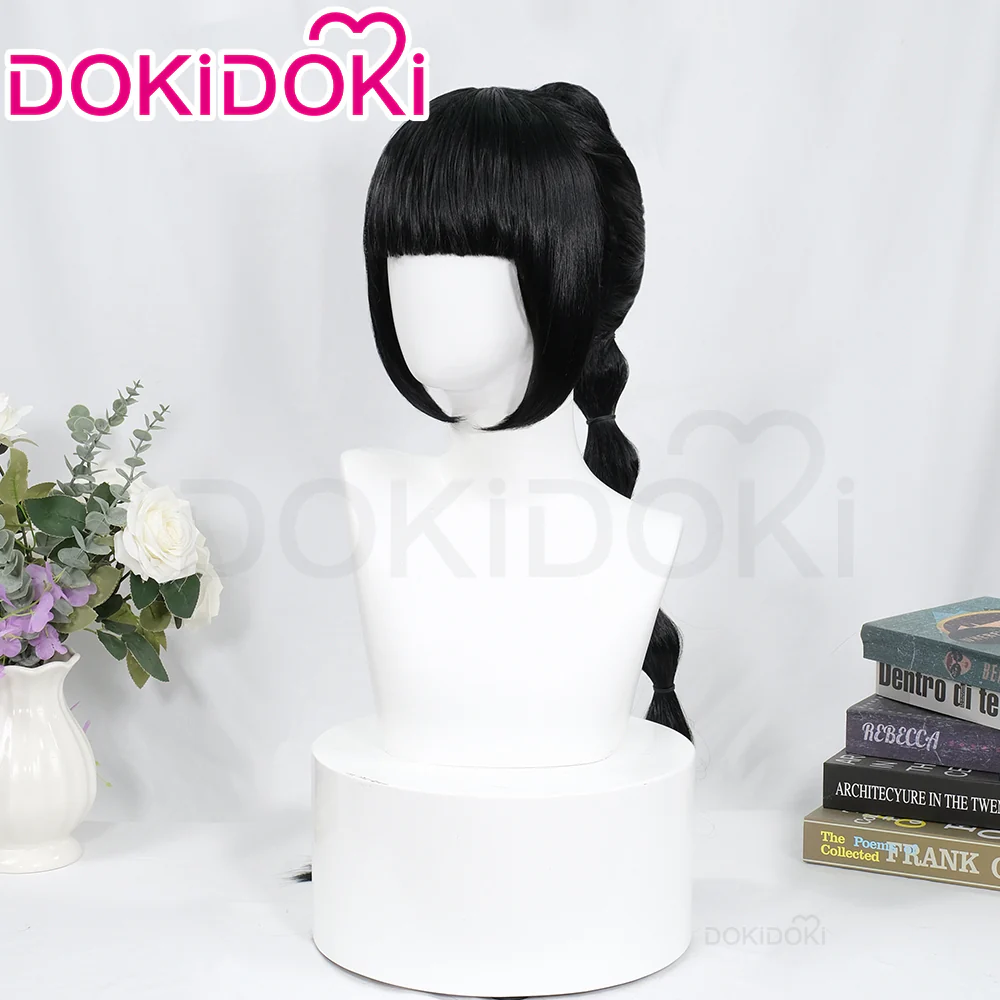 【Ready For Ship】DokiDoki Game Cosplay  Wig Long Straight Black Wig - Image 2