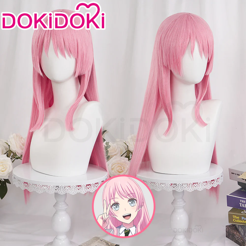 【Ready For Ship】DokiDoki Game BanG Dream Cosplay Chihaya Anon Wig Long Straight Pink Hair Garupa