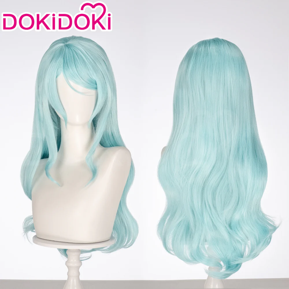 【Ready For Ship】DokiDoki Game BanG Dream! Girls Band Party! Cosplay Hikawa Sayo Wig Long Curly Light Teal Hair Roselia