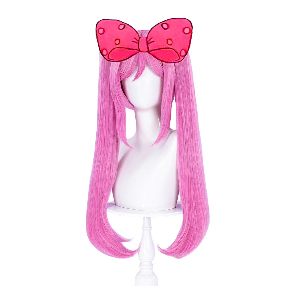 【Ready For Ship】DokiDoki Game Cosaply Wig Women Long Pink Cute Hair - Image 5