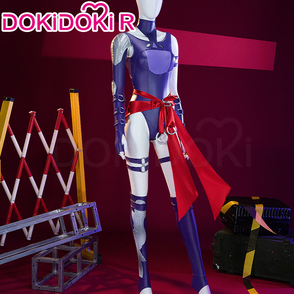 【Partially Ready For Ship】【Size XS-3XL】Dokidoki-R Game Cosplay Costume Purple Tights Skin Vengeance - Image 3