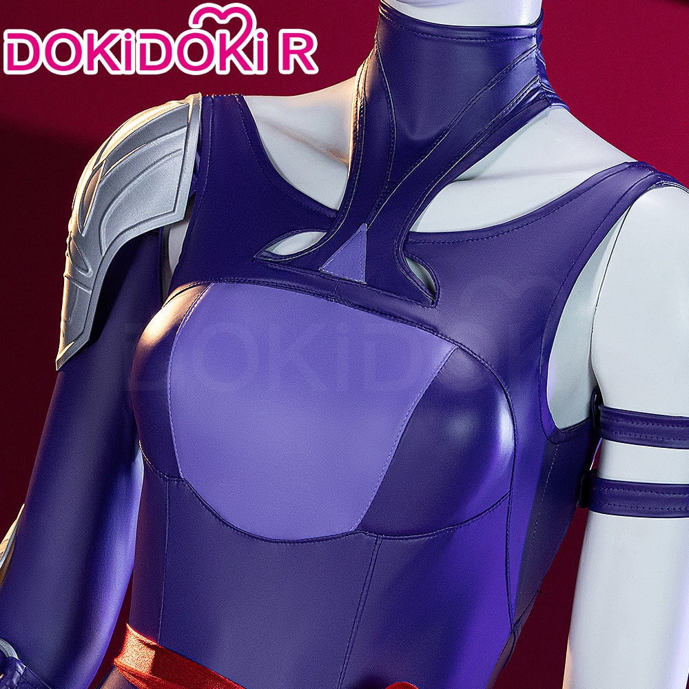 【Partially Ready For Ship】【Size XS-3XL】Dokidoki-R Game Cosplay Costume Purple Tights Skin Vengeance - Image 4
