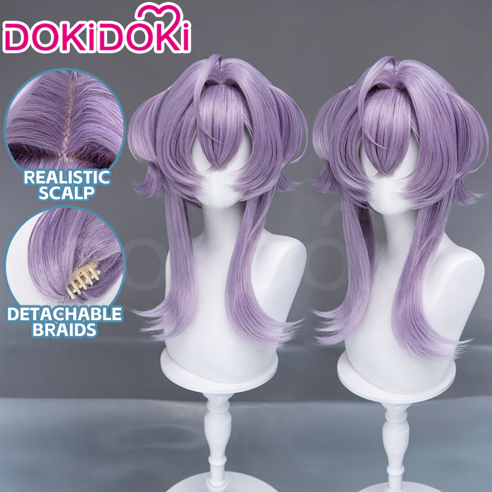 DokiDoki Game Cosplay Jellyfish Girl Wig Long Purple Hair
