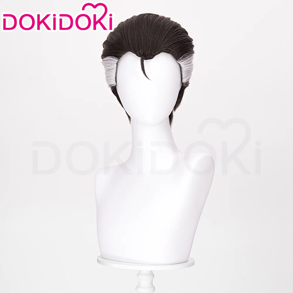 【Ready For Ship】DokiDoki Game Cosplay Men Wig Black Accent Dyeing - Image 2