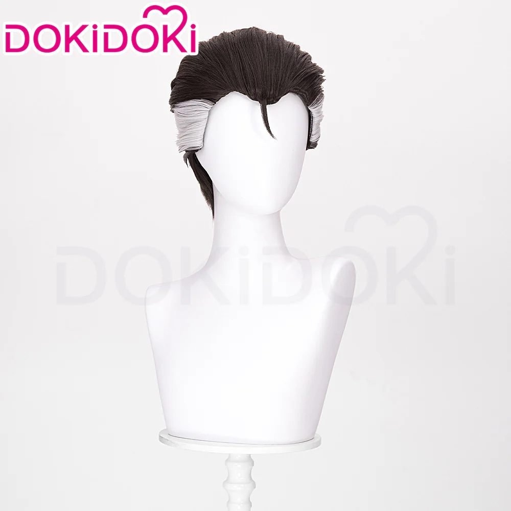 【Ready For Ship】DokiDoki Game Cosplay Men Wig Black Accent Dyeing - Image 3