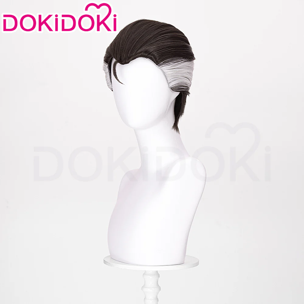 【Ready For Ship】DokiDoki Game Cosplay Men Wig Black Accent Dyeing - Image 4