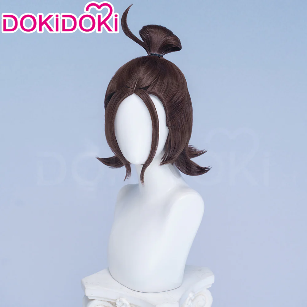 DokiDoki Game Cosplay Trainer Wig Short Brown Hair - Image 2