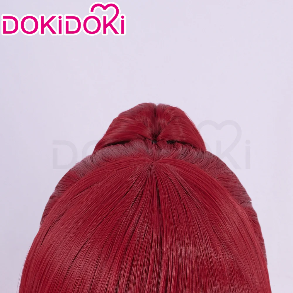 【Ready For Ship】DokiDoki Game Cosplay Wig Long Curly Red Hair - Image 4