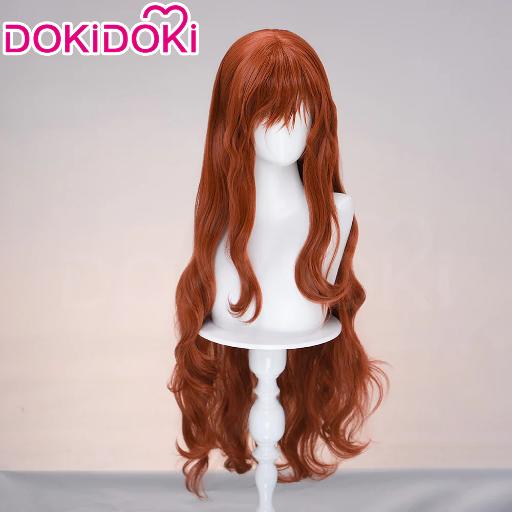 【Ready For Ship】DokiDoki Game Cosplay Wig Long Curly Dark Red Hair - Image 3