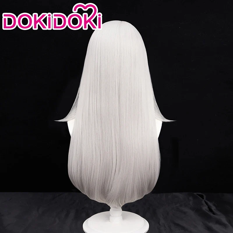 【Ready For Ship】DokiDoki Game Cosplay Wig Long Straight Silver - Image 2
