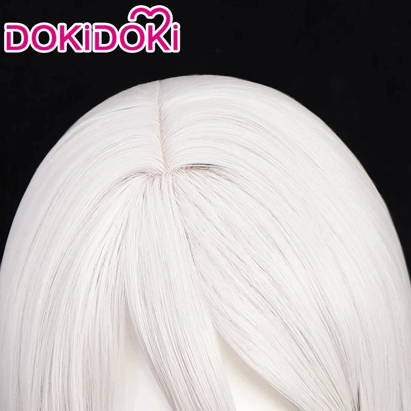 【Ready For Ship】DokiDoki Game Cosplay Wig Long Straight Silver - Image 3