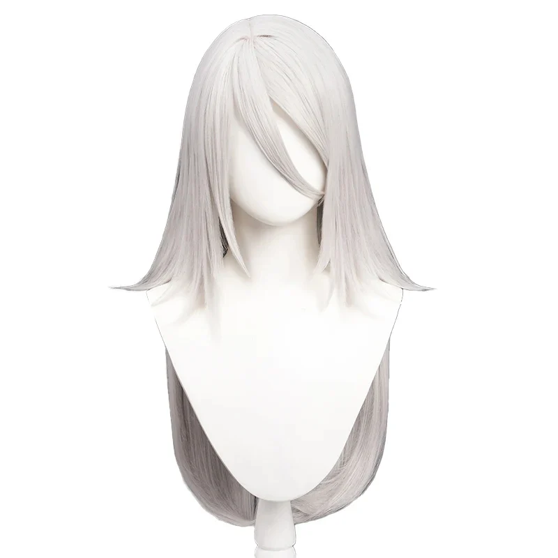 【Ready For Ship】DokiDoki Game Cosplay Wig Long Straight Silver - Image 4