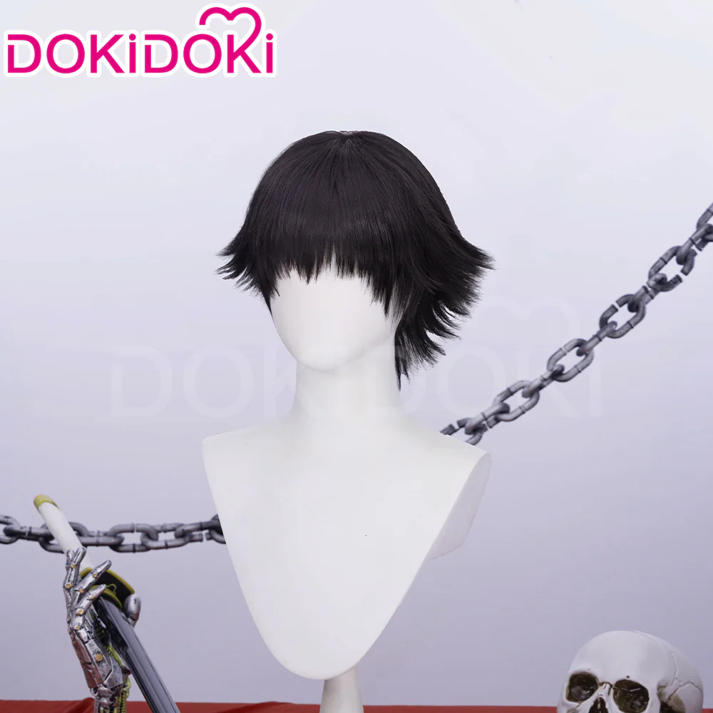 DokiDoki Game Cosplay Wig Short Black Hair Women - Image 3