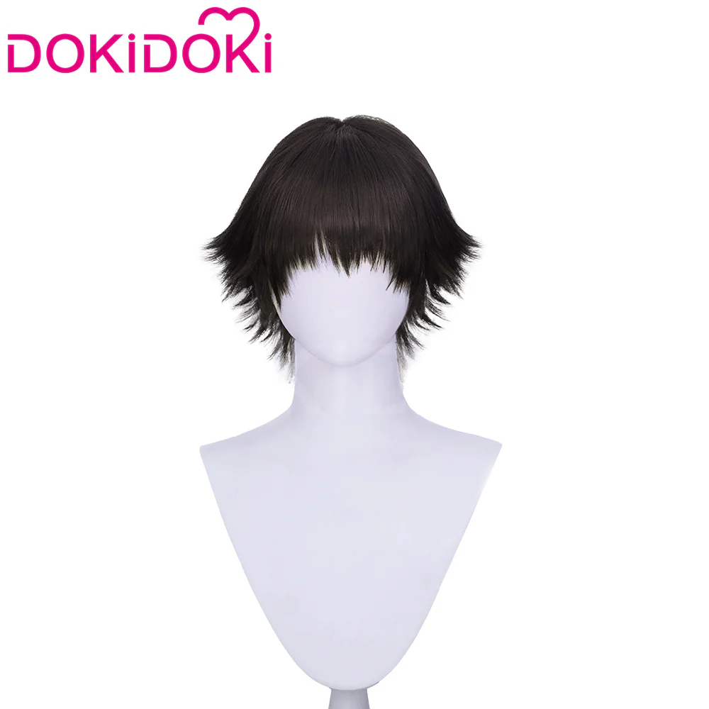 DokiDoki Game Cosplay Wig Short Black Hair Women - Image 5