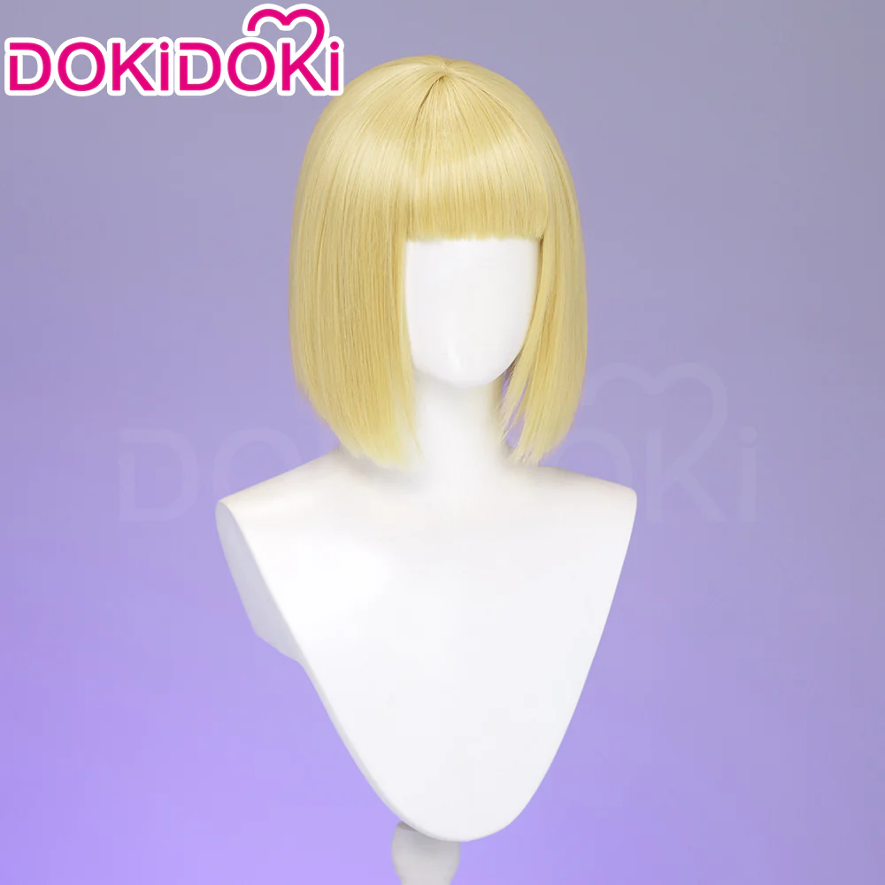 【Ready For Ship】DokiDoki Game Cosplay Wig Short Straight Blonde Hair Hunter - Image 3