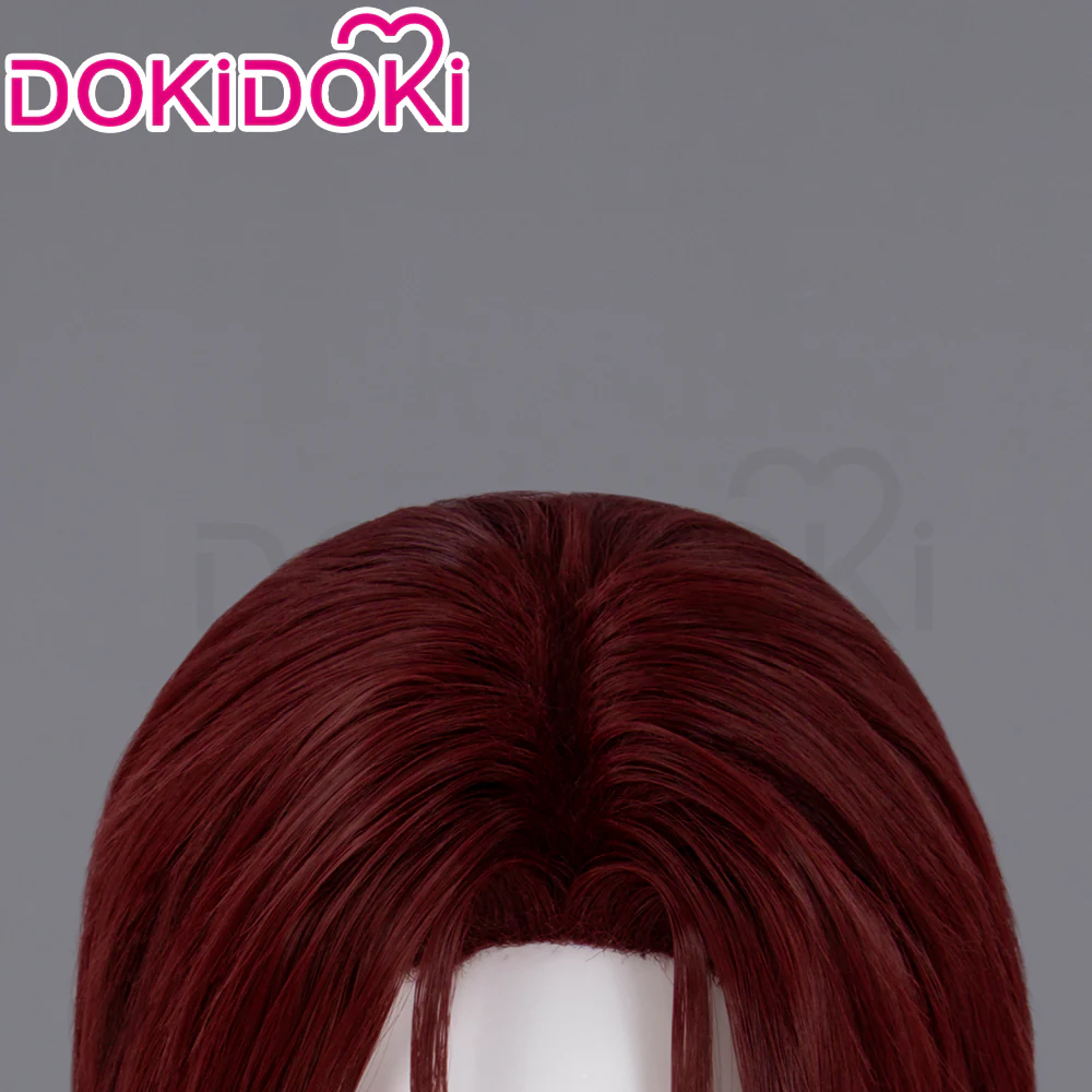 【Ready For Ship】DokiDoki Game Cosplay Main Character Wig Short Straight Red Hair - Image 4