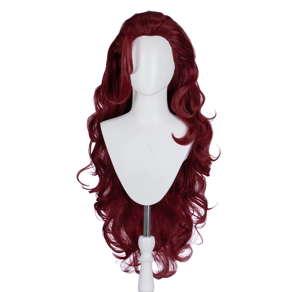 【Ready For Ship】Dokidoki Game Cosplay Woman Wig Long Curly Scarlet Red Orange Wig - Image 6