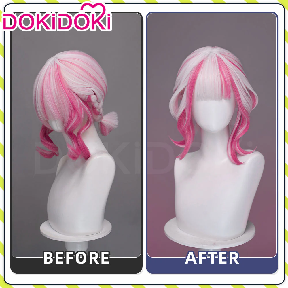 【Partially Ready For Ship】DokiDoki Game Cosplay Woman Wig Long Straight Black Purple Vengeance Skin Blood Kariudo Daring Daifuku - Image 20