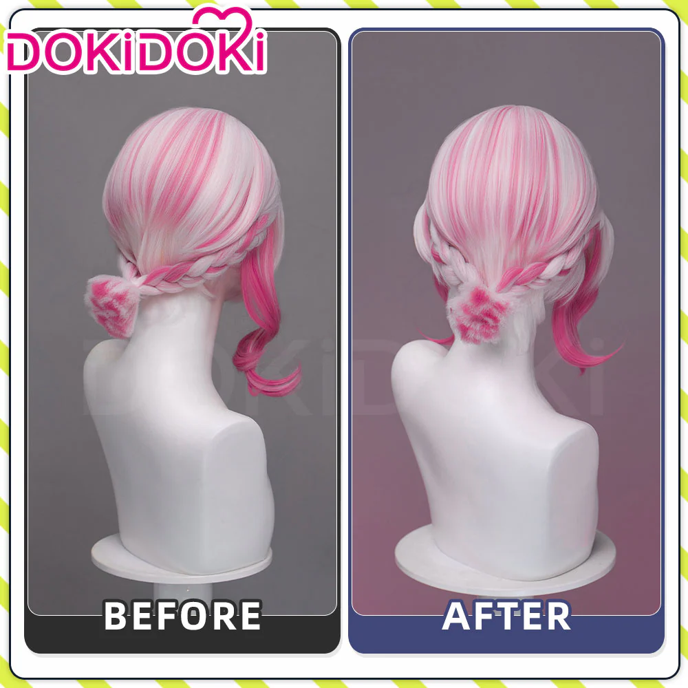 【Partially Ready For Ship】DokiDoki Game Cosplay Woman Wig Long Straight Black Purple Vengeance Skin Blood Kariudo Daring Daifuku - Image 21