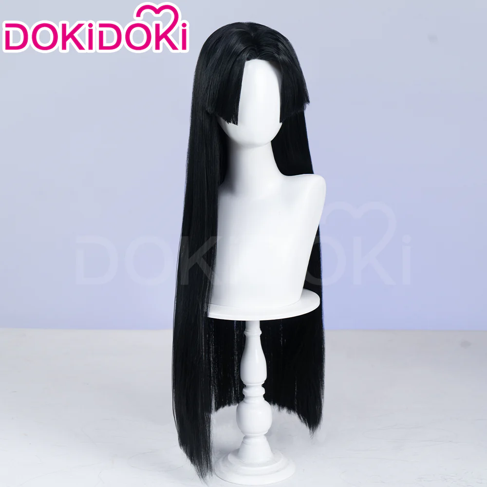 【Partially Ready For Ship】DokiDoki Game Cosplay Woman Wig Long Straight Black Purple Vengeance Skin Blood Kariudo Daring Daifuku - Image 3