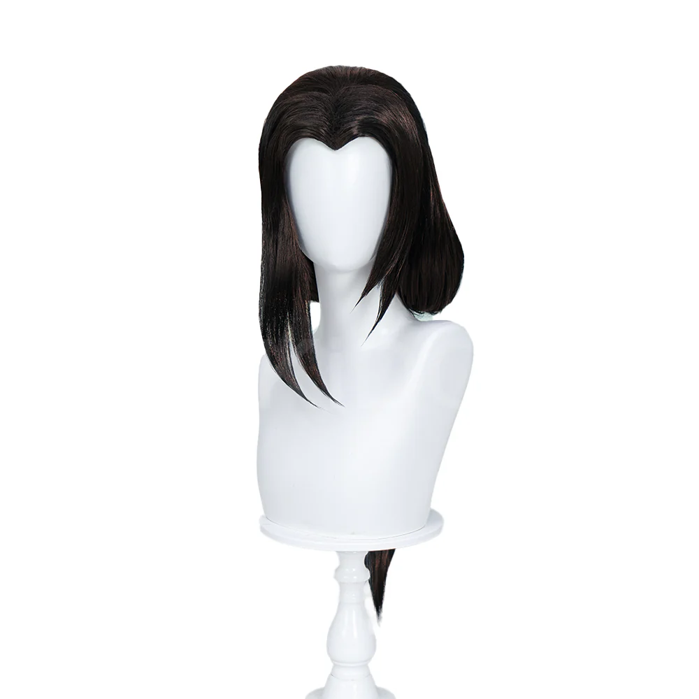 【Ready For Ship】Dokidoki Game Cosplay Woman Wig Long Straight Black Wig Hair Bundle Ponytail - Image 5