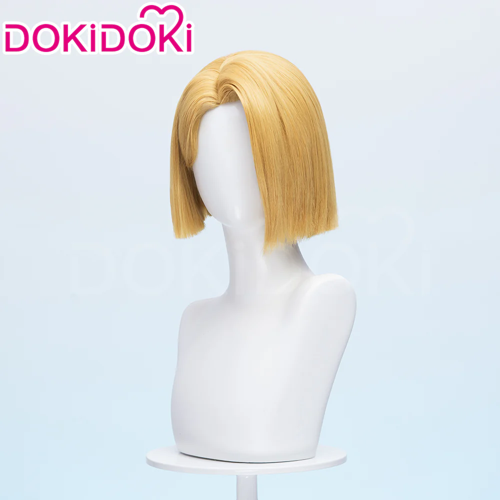 【Ready For Ship】DokiDoki Game Cosplay Woman Wig Short Straight Blond Hair - Image 2