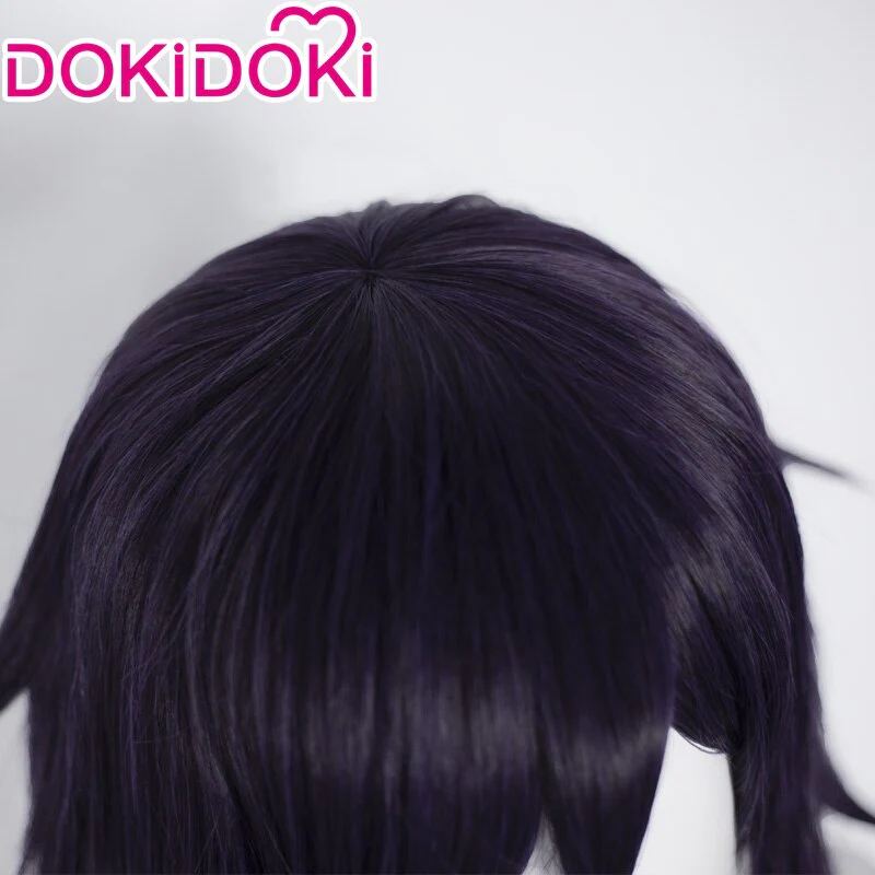 DokiDoki Game Cosplay Wig Men Halloween Short Purple Hair - Image 4