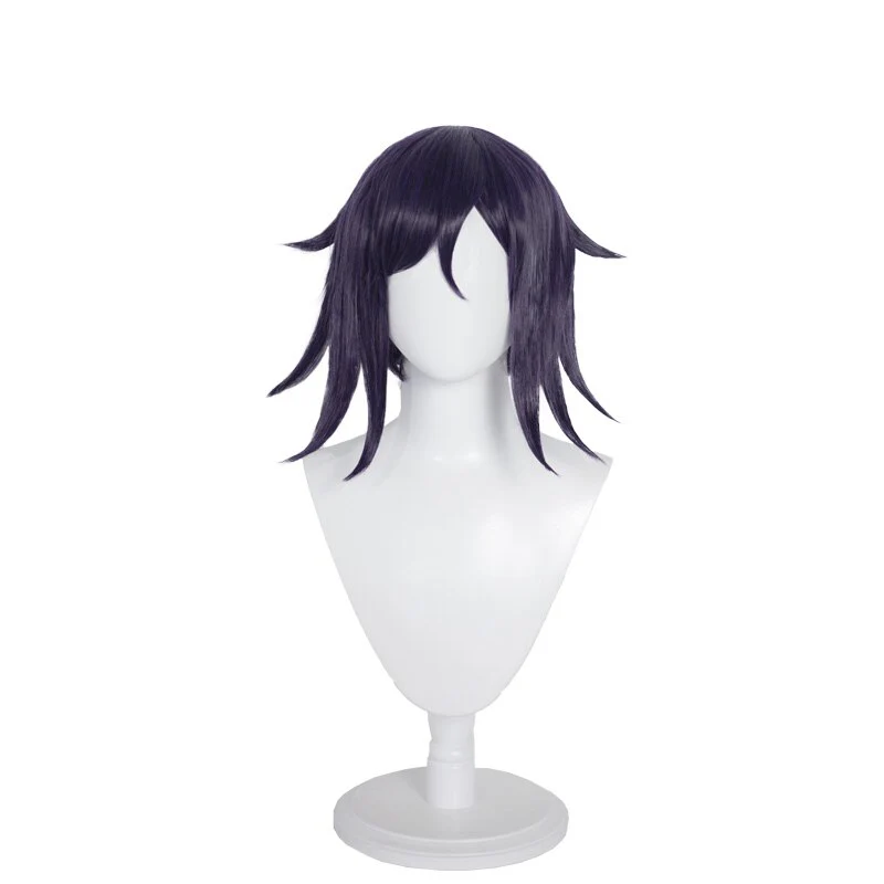 DokiDoki Game Cosplay Wig Men Halloween Short Purple Hair - Image 5